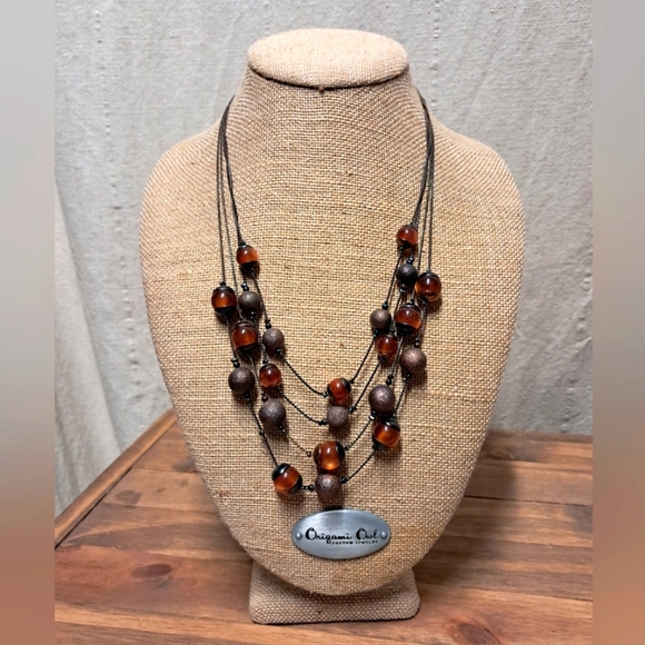 Coldwater Creek Triple Strand Beaded  Necklace - Picture 1 of 4